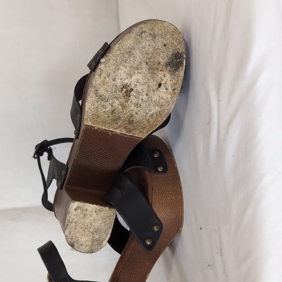 Jessica Carlyle Megan Wood Platform Strappy Heel Size 8 - Picture 6 of 6